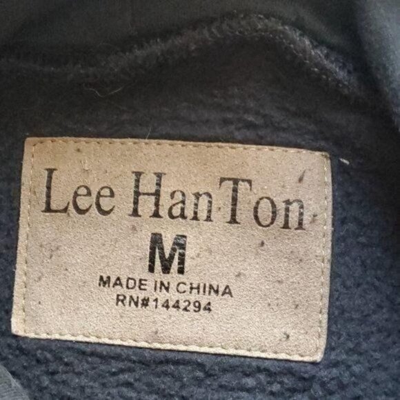 Lee Han Ton Sz. M Black Pullover Kangaroo Pockets Cinched Neck Sweatshirt - Picture 8 of 10